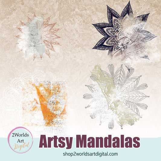 Artsy Mandalas Digital scrapbooking Elements