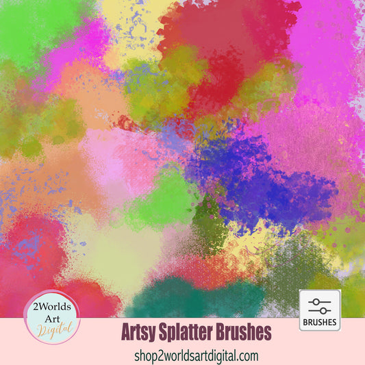 Artsy Splatter Photoshop Dynamic Brushes
