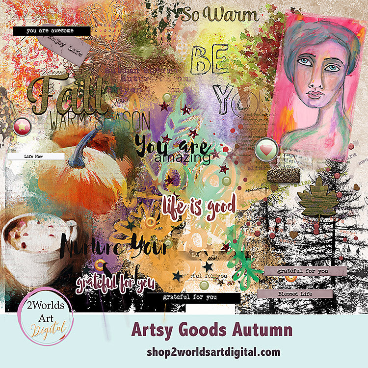 Artsy Goods Autumn Digital Scrapbook Elements