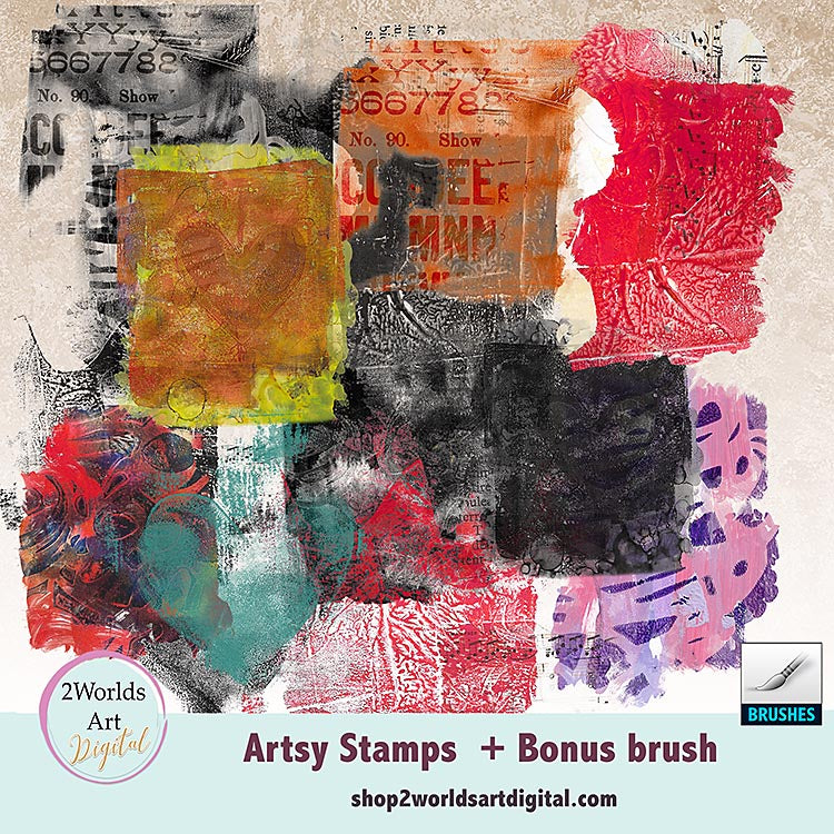 Artsy Stamps Mixed Media +Brushes