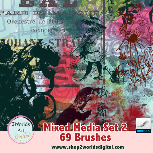 Mixed Media Photoshop Brushes set 2