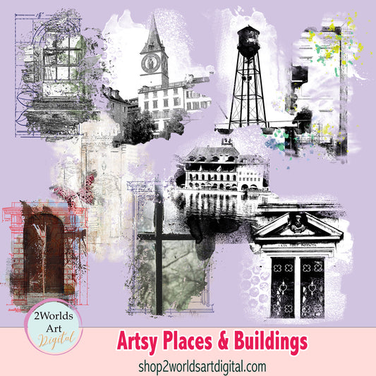 Artsy Buildings and Places Digital Transfers
