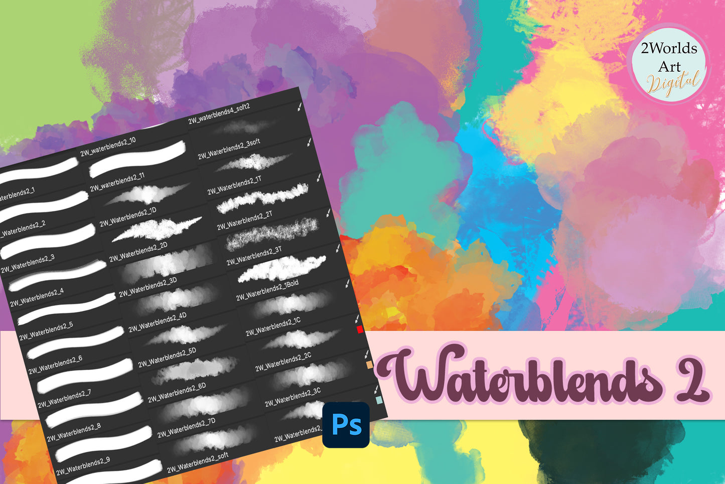 Waterblends Set 2 Photoshop Brushes