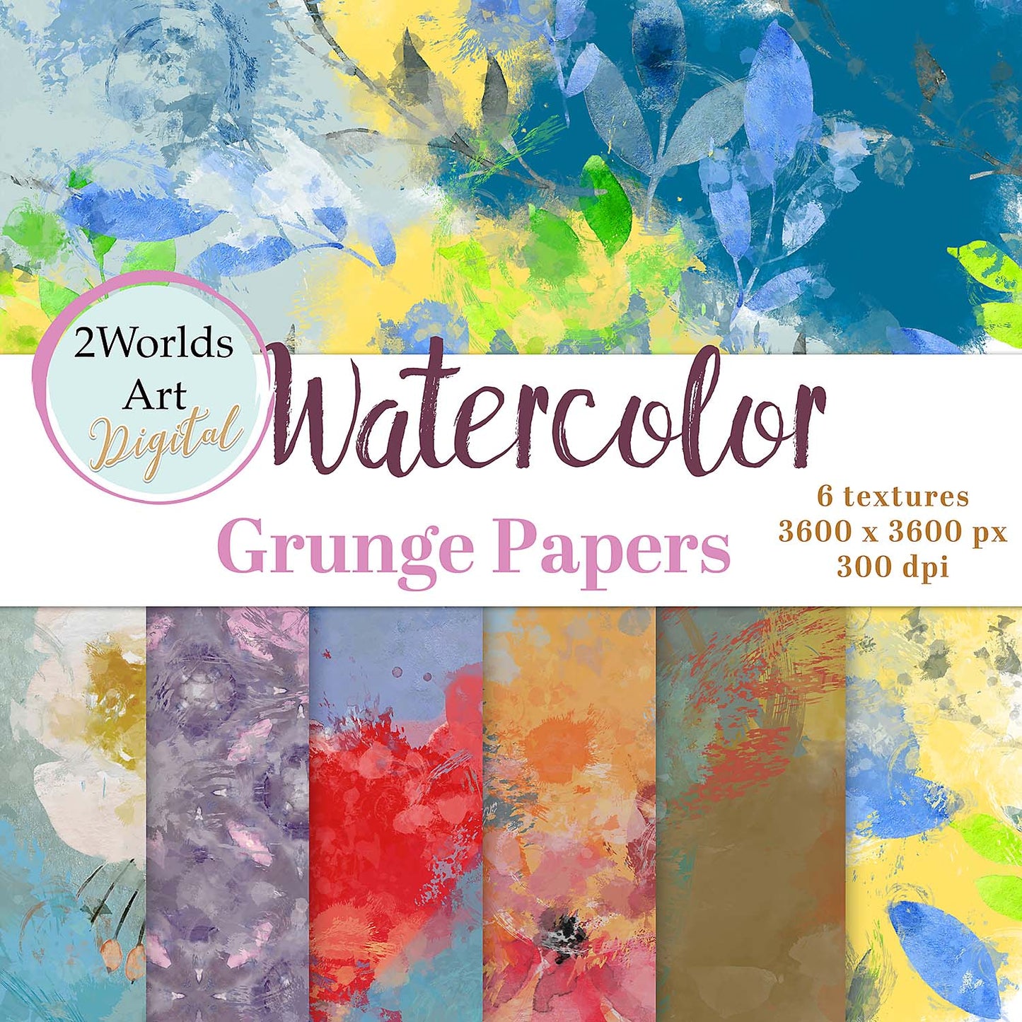Watergrunge Digital Papers / Textures