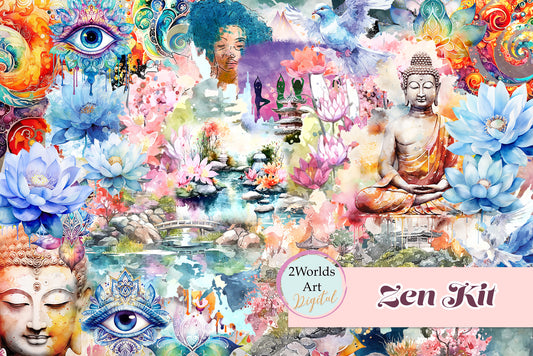Zen Digital Scrapbooking Kit