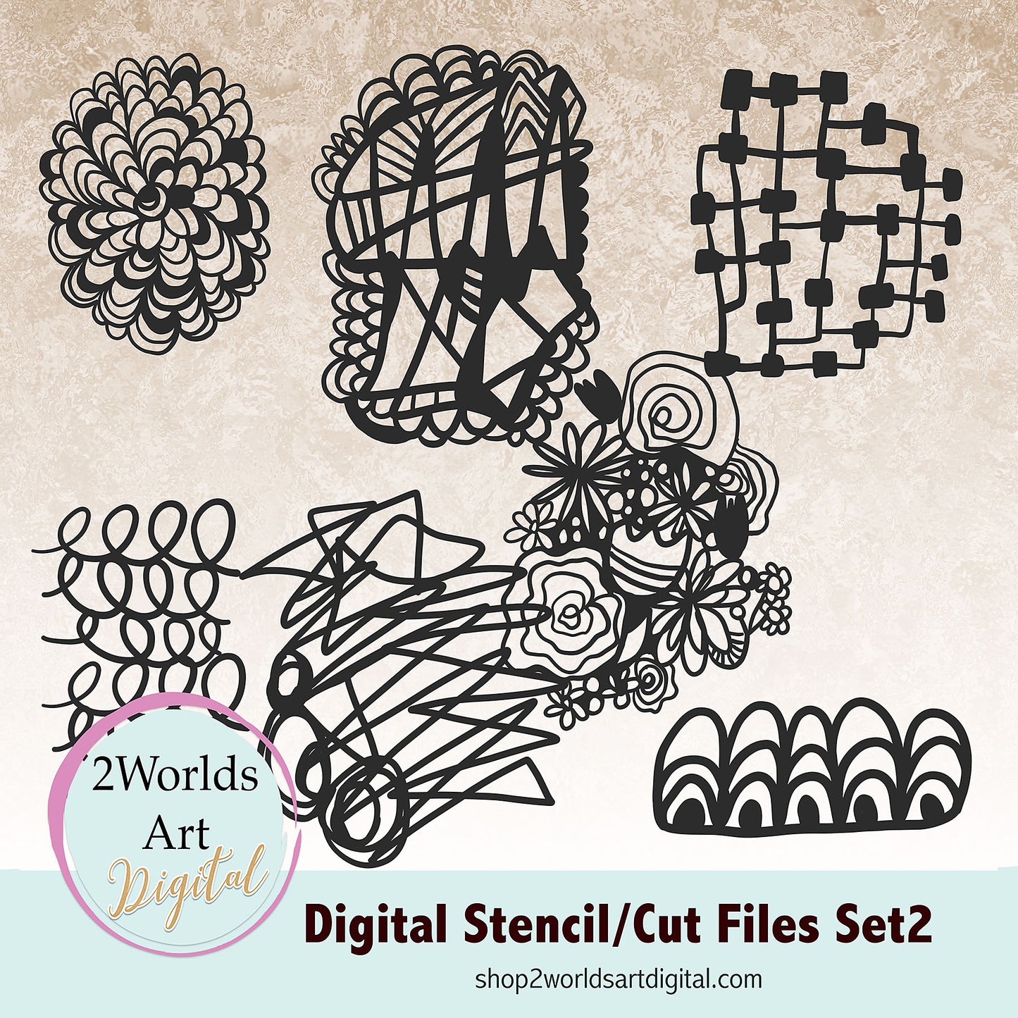 Digital Stencils/Cut Files Set 2
