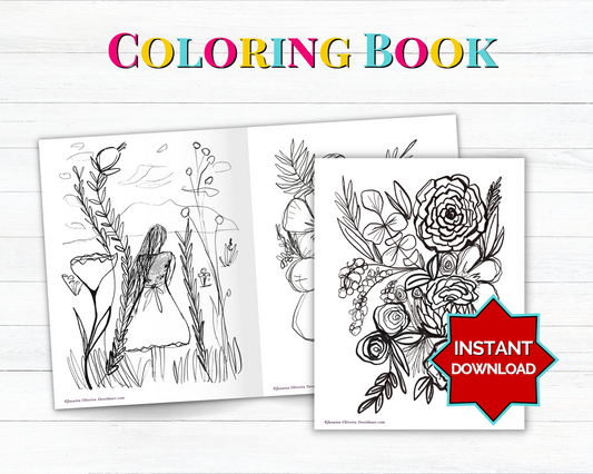 Whimsical Set 1 Printable Coloring Pages